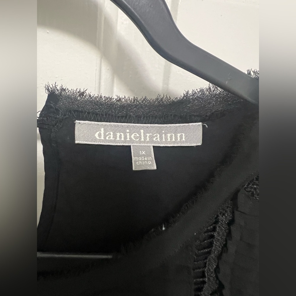 Daniel Rainn Dress Women 1X Black‎ Striped Shift Short Lined Long Sleeve (0441) - Picture 16 of 16